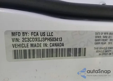 2023 Dodge Charger Scat Pack Widebody from USA, damaged, VIN 2C3CDXGJ3PH503413